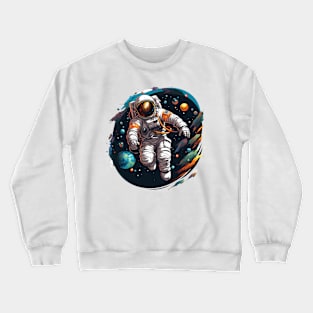 Colorful Astronaut in Space #9 Crewneck Sweatshirt